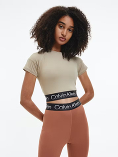 Футболка женская Calvin Klein 00GWF2K102PAH бежевая, размер S