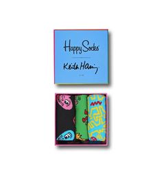 Подарочный набор носков женских Happy socks XKEH08 разноцветных 36-40