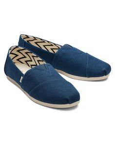 Слипоны женские Toms Alpargata 10017718 синие 42 EU