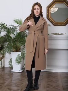 Пальто женское Louren Wilton 444-N золотистое 44 RU