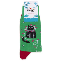 Носки унисекс St. Friday Socks Гирлянда кота зеленые 42-46