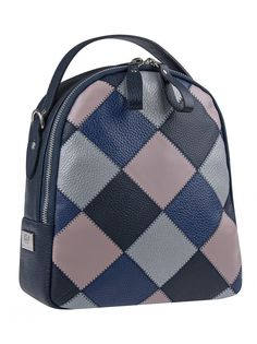 Сумка-рюкзак женская Franchesco Mariscotti 1-4502 синяя, 25х22х9 см