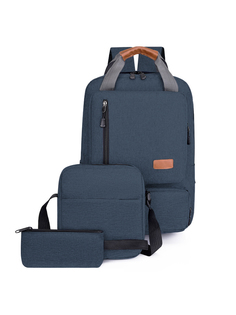 Комплект (рюкзак+сумка+клатч) унисекс URM М-D01321 синий