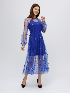 Платье женское 1001dress 201924 синее 48 RU