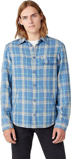 Рубашка мужская Wrangler W5B3BXG19 синяя S