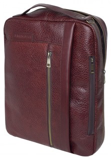 Сумка-рюкзак мужская Franchesco Mariscotti 2-1039к темно-коричневая, 28х38х13 см
