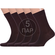 Комплект носков мужских Para Socks 5-M2 коричневых 27-29, 5 пар
