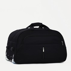 Дорожная сумка унисекс NoBrand черная, 34х60х30 см