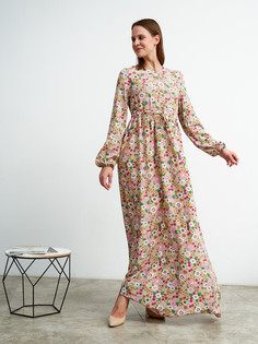 Платье мусульманское женское Amisha Collection 8ПШ150223 бежевое 44 RU