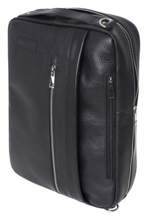 Сумка-рюкзак мужская Franchesco Mariscotti 2-1039к черная матовая, 28х38х13 см