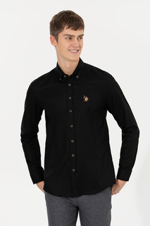 Рубашка мужская U.S. POLO Assn. G081SZ0040CEDCOLOR022K черная S