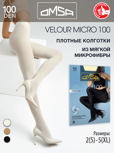 Колготки женские Omsa Velour Micro 100 бежевые 2