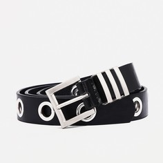 Ремень женский 9720675 черный, 100х2 см No Brand