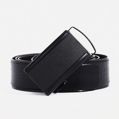 Ремень мужской 9901170 чёрный, 120х3,5 см No Brand