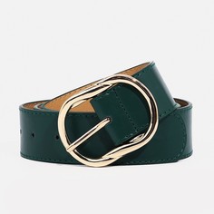 Ремень женский 9720672 зеленый, 110х4 см No Brand