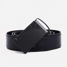 Ремень мужской 9901185 чёрный, 120х3,5 см No Brand