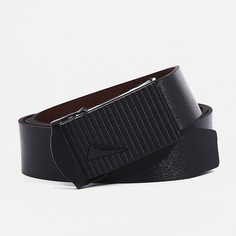 Ремень мужской 9902448 чёрный, 120х3,5 см No Brand