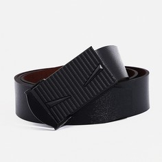 Ремень мужской 9902445 чёрный, 120х3,5 см No Brand