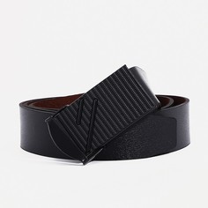 Ремень мужской 9902452 чёрный, 120х3,5 см No Brand