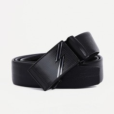 Ремень мужской 9902664 чёрный, 120х3,5 см No Brand