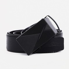 Ремень мужской 9901189 чёрный, 120х3,5 см No Brand