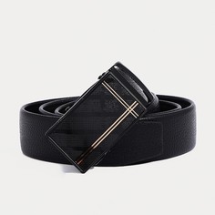 Ремень мужской 9900233 чёрный, 120х3,5 см No Brand
