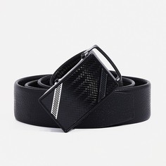 Ремень мужской 9902666 чёрный, 120х3,5 см No Brand