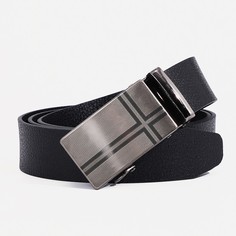 Ремень мужской 9716814 чёрный, 120х3,5 см No Brand