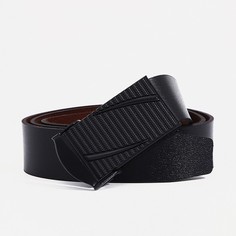 Ремень мужской 9902447 чёрный, 120х3,5 см No Brand