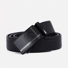 Ремень мужской 9902667 чёрный, 120х3,5 см No Brand