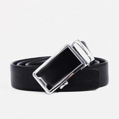 Ремень мужской 9900503 чёрный, 120х3,5 см No Brand
