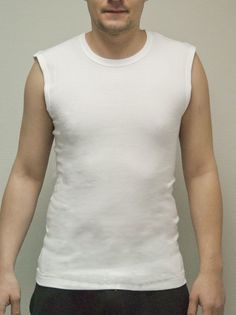 Майка мужская Gentlemen GT004 белая 2XL