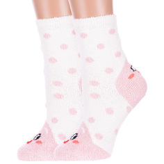 Комплект носков женских Hobby Line 2-Нжмп2207-01 белых 36-40, 2 пары