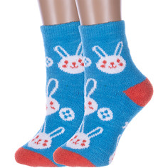 Комплект носков женских Hobby Line 2-Нжмп2254-18-04 голубых 36-40, 2 пары