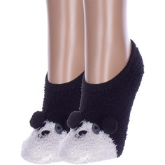 Комплект носков женских Hobby Line 2-Нжмту2009-9 черный; белый 36-40, 2 пары