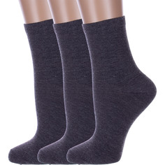 Комплект носков женских Hobby Line 3-Нжх339-15 серых 36-40, 3 пары