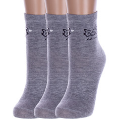 Комплект носков женских Hobby Line 3-Нжх334-4 серых 36-40, 3 пары