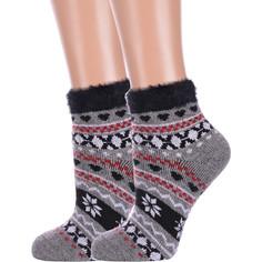 Комплект носков женских Hobby Line 2-Нжау2002 серых 36-40, 2 пары