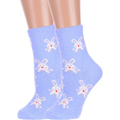 Комплект носков женских Hobby Line 2-Нжмп2254-18-05 голубых 36-40, 2 пары