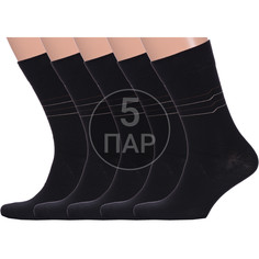 Комплект носков мужских Para Socks 5-M2D18 черных 27-29, 5 пар