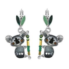 Серьги подвески из бижутерного сплава TARATATA TT-T23-03720, бусины/смола