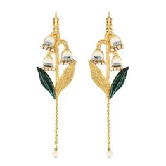 Серьги подвески из бижутерного сплава TARATATA TT-T23-02703, смола