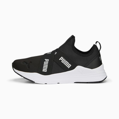 Кроссовки женские Puma Wired Run Slipon Space Metallics 38928102 черные 37.5 RU