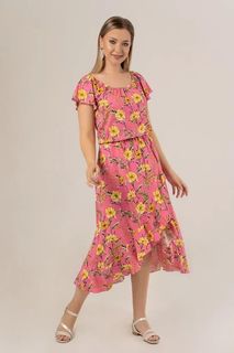 Платье женское Петербургский Швейный Дом 1468-2 розовое 54 RU