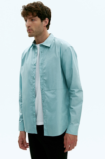 Рубашка мужская Finn Flare FAD21078 голубая XL
