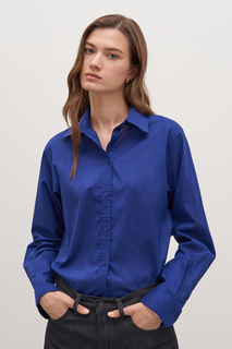 Рубашка женская Finn Flare FAD110256 синяя S
