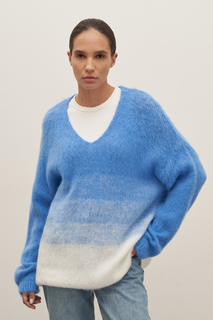Пуловер женский Finn Flare FAD11152 голубой M