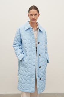 Пальто женское Finn Flare FAD11040 голубое XL