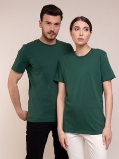 Футболка унисекс Uzcotton Premium зеленая XL