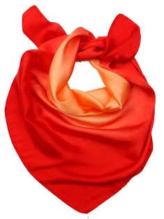 Платок женский Venera и3901501-20 красный, оранжевый, 90х90 см